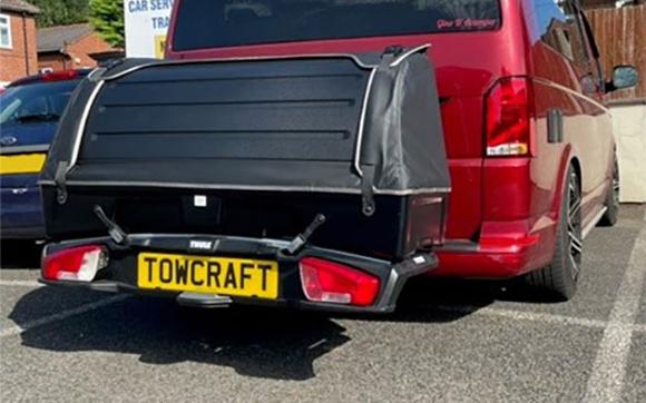 Custom numberplate on Cargo box